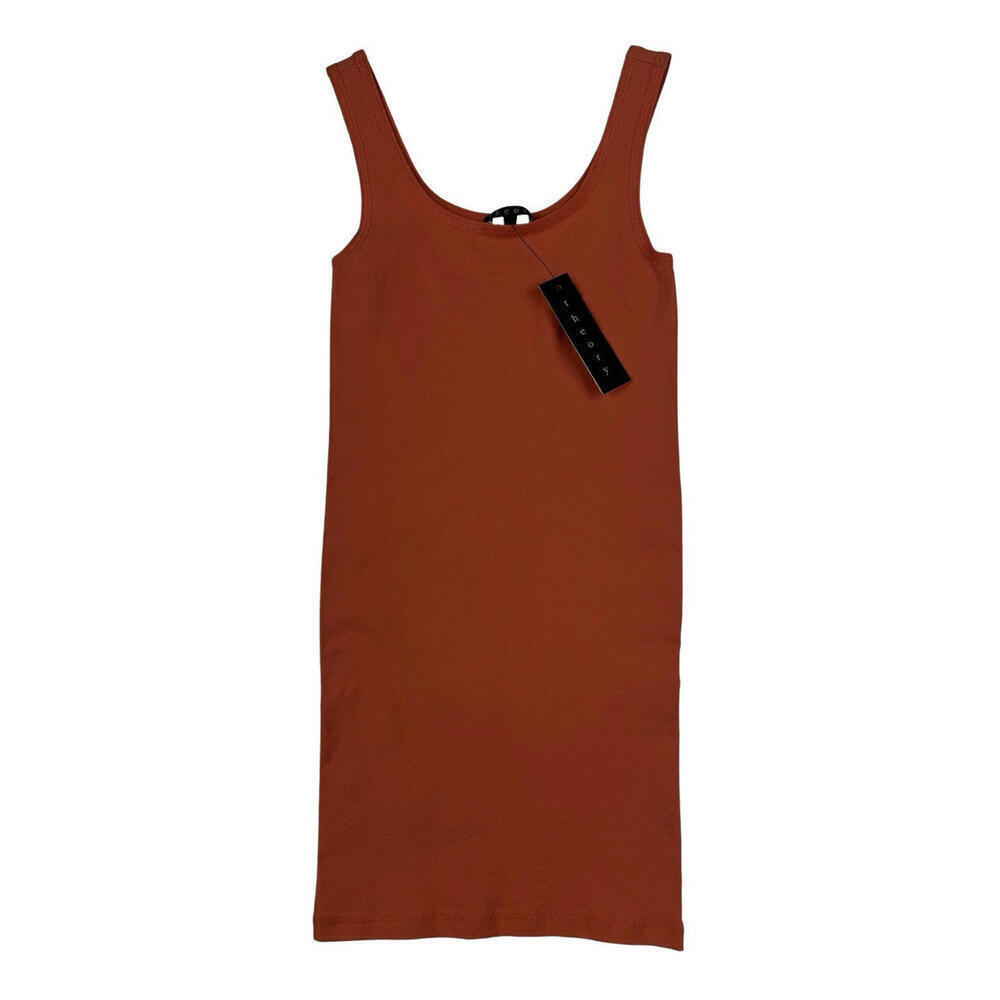 Theory Len Jersey Stretch Tank Top Tangerine Size O/S